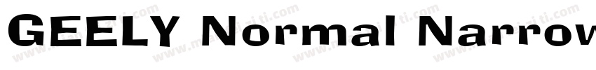 GEELY Normal Narrow字体转换